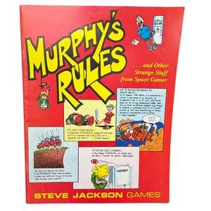Murphy's Rules 1988 Space Gamer Steve Jackson Games  Red Softcover 1988 Vintage